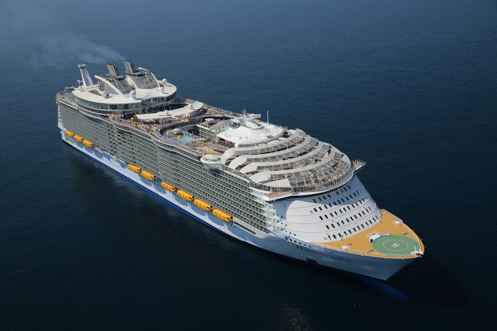 Aerial Harmony of the Seas - Offshore Barcelona (Spain) June 6, 2016 Harmony of the Seas - Royal Caribbean international