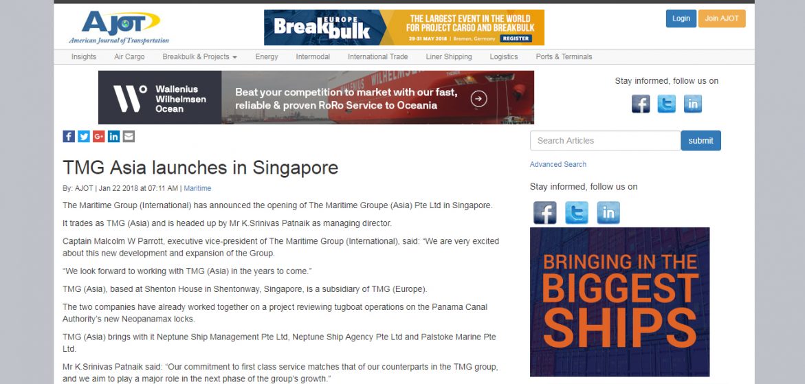 TMG Asia makes headlines worldwide